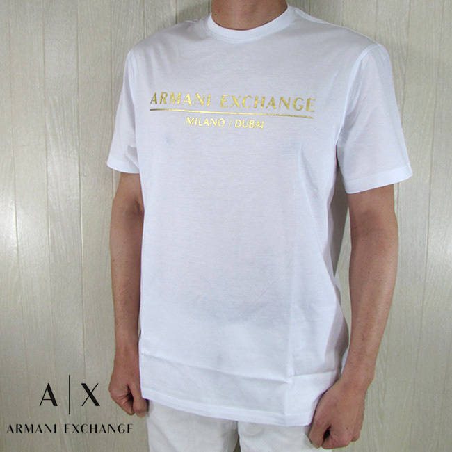 アルマーニエクスチェンジ A/X Armani Exchange メンズ 半袖 Tシャツ 3KZTEB ZJ9AZ/1100/ ホワイト 白  サイズ：S/M/L/XL/XXL