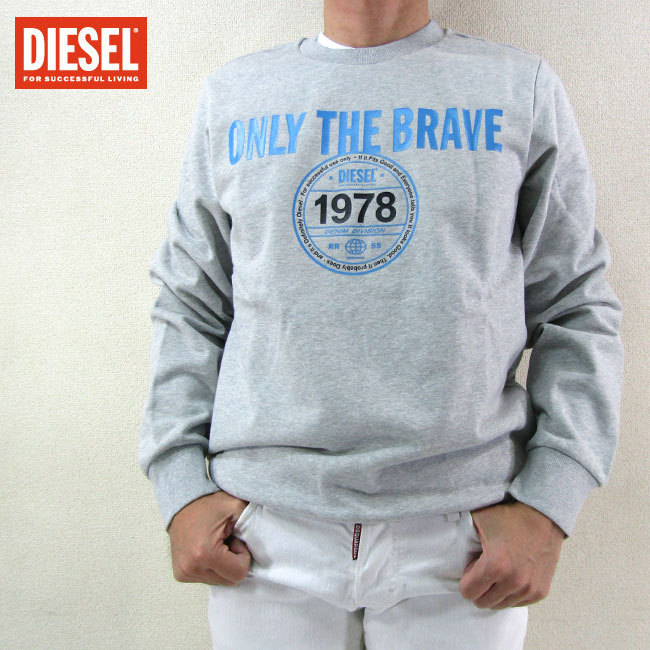 ディーゼル DIESEL メンズ スウェット トップス S-GIRK-K13/9CB/グレー サイズ：S/M/L