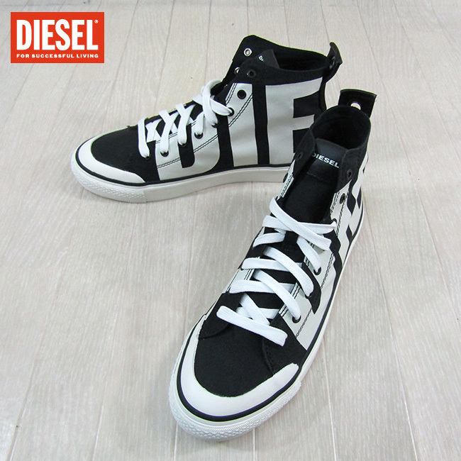 ディーゼル DIESEL メンズ ハイカットスニーカー アスティコ S-ASTICO MC SNEAKERS Y01993  P2468/H7030/ブラック サイズ：42.5/43/44