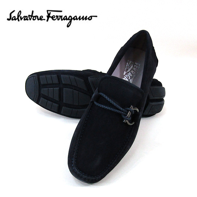 サルヴァトーレフェラガモ SALVATORE FERRAGAMO メンズ シューズ 靴 ドライビングシューズ 40代 50代 FRONT4  718331/DARK BLUE/ダークネイビー サイズ：7/7.5