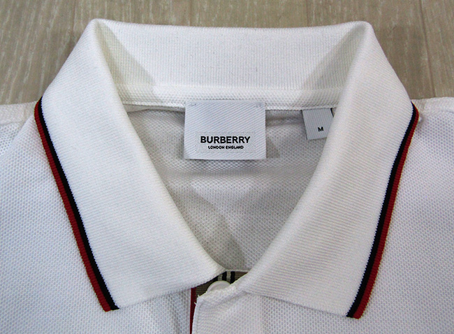 バーバリー Burberry メンズ 半袖 ポロシャツ 8017004 / A1464 / ホワイト 白 サイズ：S/M