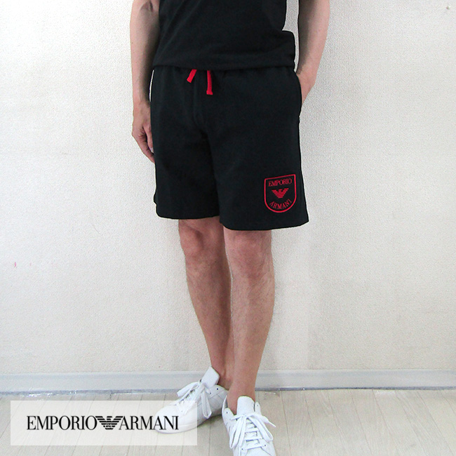 エンポリオアルマーニ EMPORIO ARMANI メンズ ハーフパンツ UNDERWEAR アンダーウェア 111004 2R571 00020  ブラック 黒 サイズ：S/M/L/XL/XXL :key-20220513-040-047:madoricci 通販  