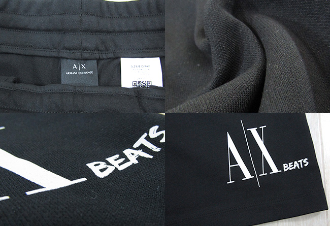 アルマーニ エクスチェンジ A/X Armani Exchange メンズ ショートパンツ ハーフパンツ 3LZSJE ZJYAZ / 1200 /  ブラック 黒 サイズ：S/M/L/XL/XXL