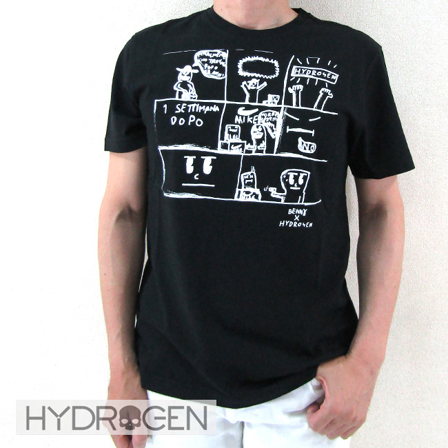 ハイドロゲン HYDROGEN メンズ Tシャツ 半袖 カットソー 300652 / 007 / ブラック 黒  サイズ：S/M/L/XL/XXL/3XL :key-20220603-036-041:madoricci - 通販 - Yahoo!ショッピング