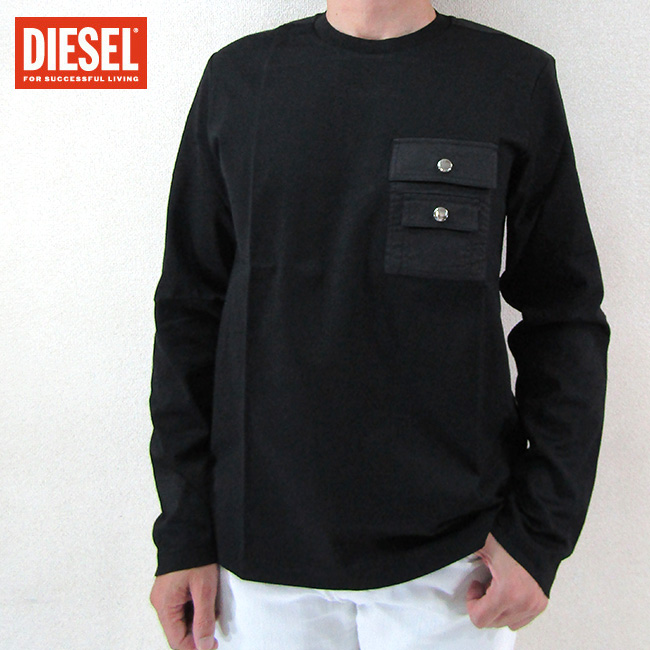 DIESEL - ディーゼル 長袖Tシャツ 1422 Mサイズ ブラック 新品 A06958