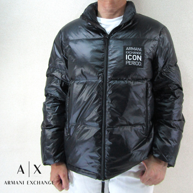 アルマーニ エクスチェンジ A/X Armani Exchange メンズ ダウンジャケット 8NZBP2 ZNYNZ 1200 ブラック 黒  サイズ：S/M/L/XL :key-20220908-169-172:madoricci 通販 