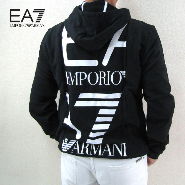 奉呈 イーエーセブン EA7 EMPORIO ARMANI メンズ スウェット パーカー 6LPM57 PJHDZ 1200 ブラック 黒 サイズ  notimundo.com.ec