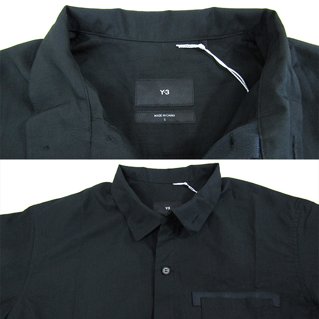 Y-3 ワイスリー Yohji Yamamoto ヨージヤマモト メンズ 半袖シャツ WRKWR SS SHIRT H63082 / ブラック 黒  サイズ：S/M/L