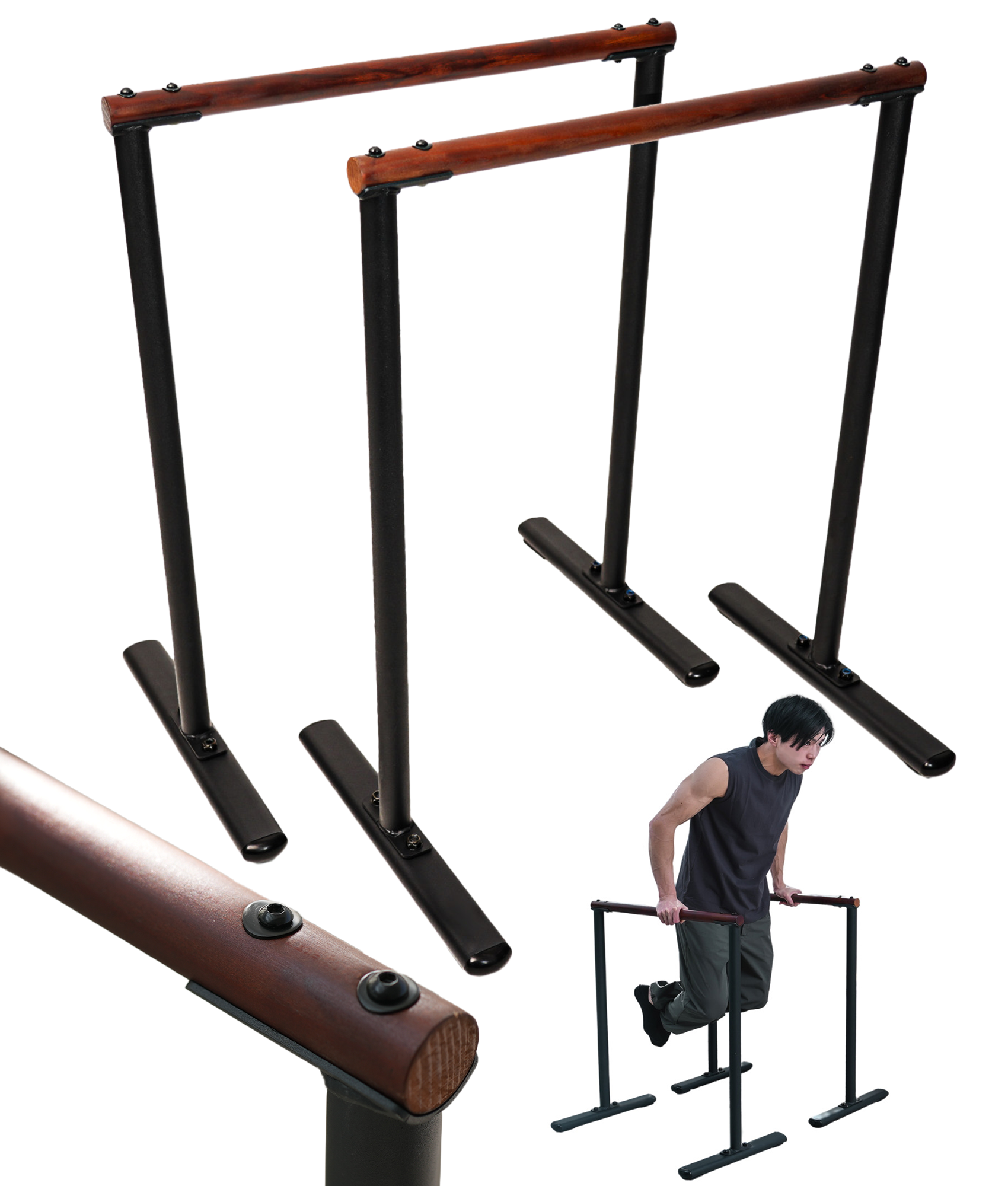 STEADY Urban Wood Dips Bar【木製/都会的デザイン/耐荷重150kg STEADY Urban Wood Dips Bar【木製/都会的デザイン/耐荷重150kg