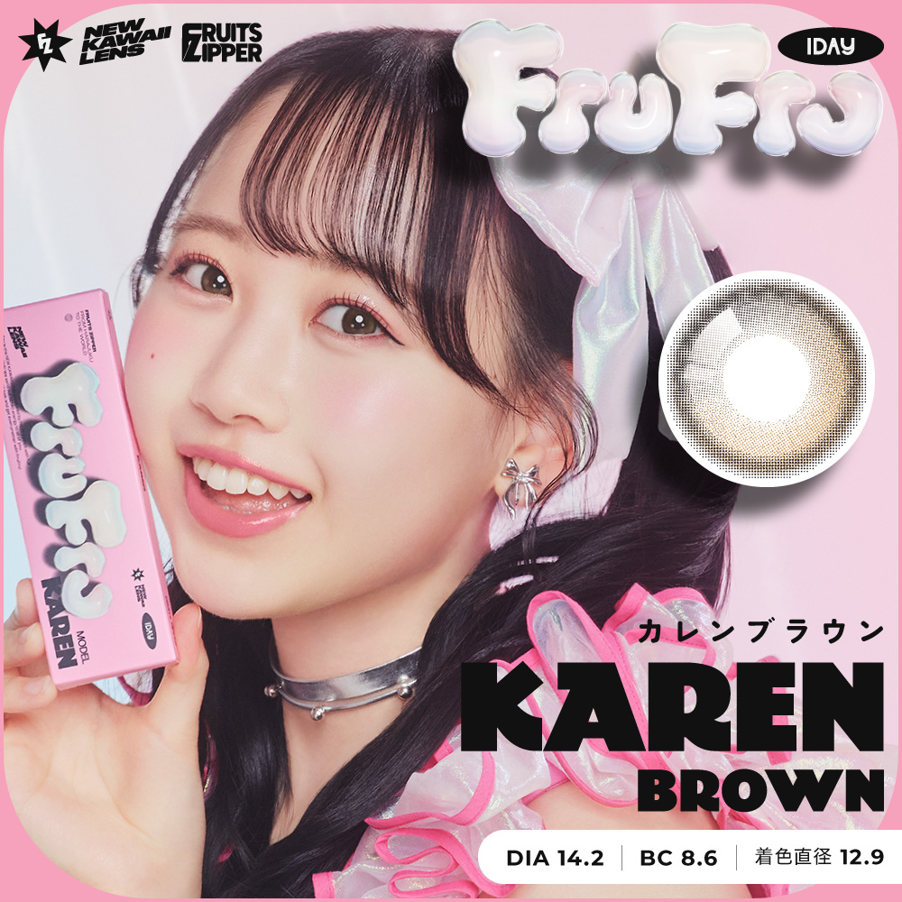 1箱】FRUITS ZIPPERプロデュース FruFru 1day(10枚) カラコン ワンデー