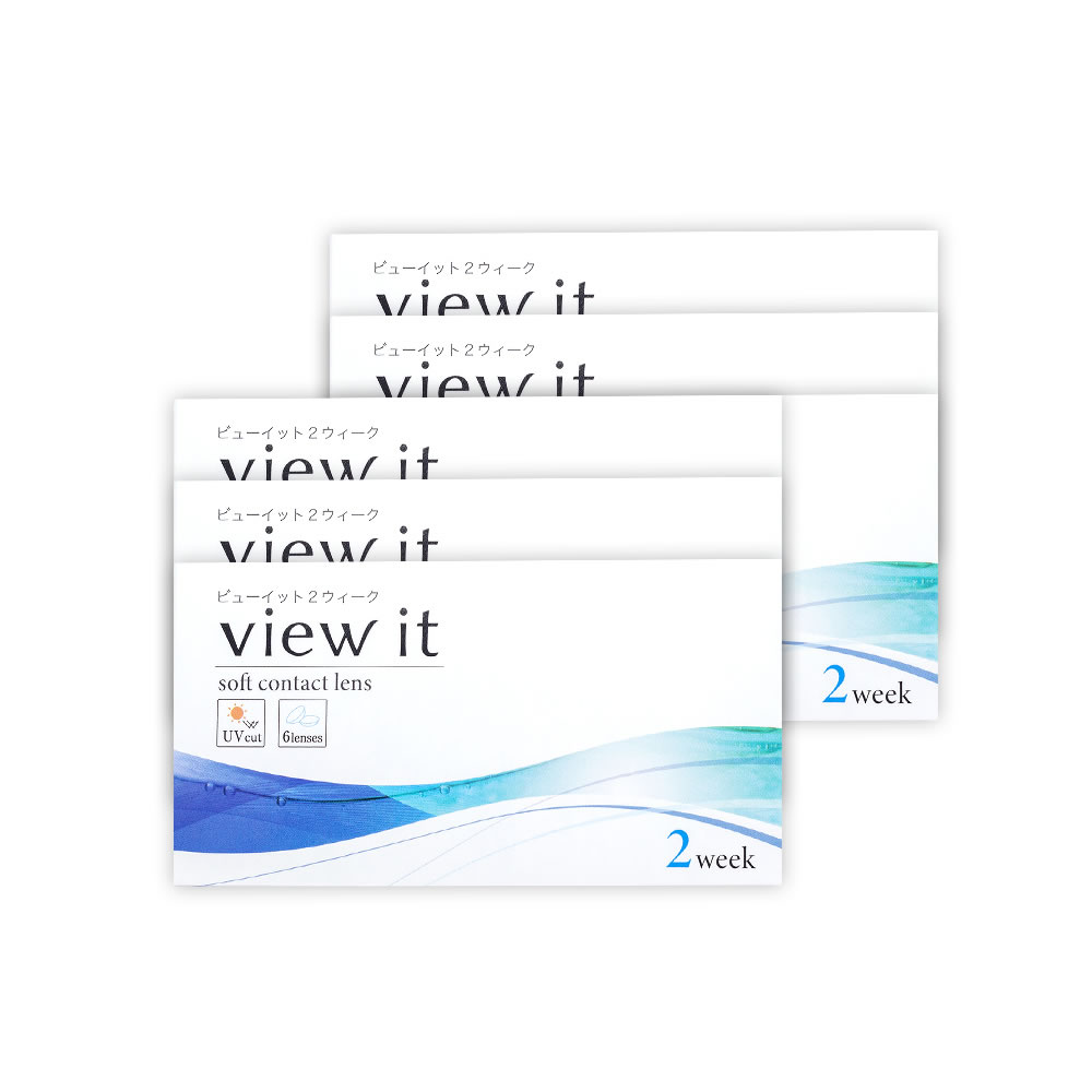 ビューイット コンタクトレンズ 2week   1箱6枚(6箱)　両眼9ヶ月分  追跡番号付きポスト投函 送料無料 2週間 ツーウィーク コンタクト | 