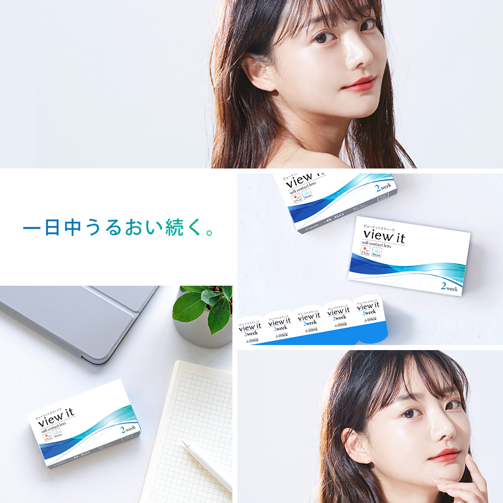 ビューイット コンタクトレンズ 2week 1箱6枚(12箱) 追跡番号付きポスト投函 送料無料 2週間 ツーウィーク コンタクト |  | 09