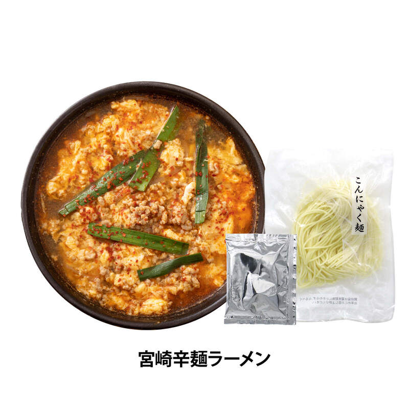 MAEDAYA 前田家 こんにゃく麺 宮崎辛麺(蒟蒻麺)3食 ラーメン