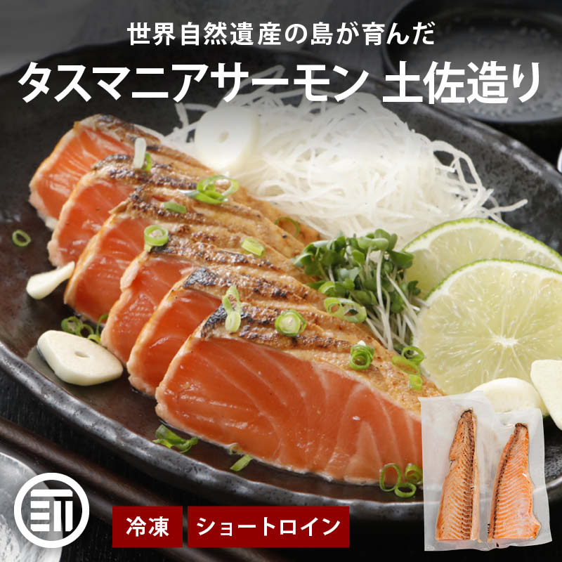 タスマニア サーモン 土佐造り 500g (250gx2) 冷凍 たたき タタキ 刺身 タスマニアサーモン 骨取り お取り寄せ ギフト Cocotto