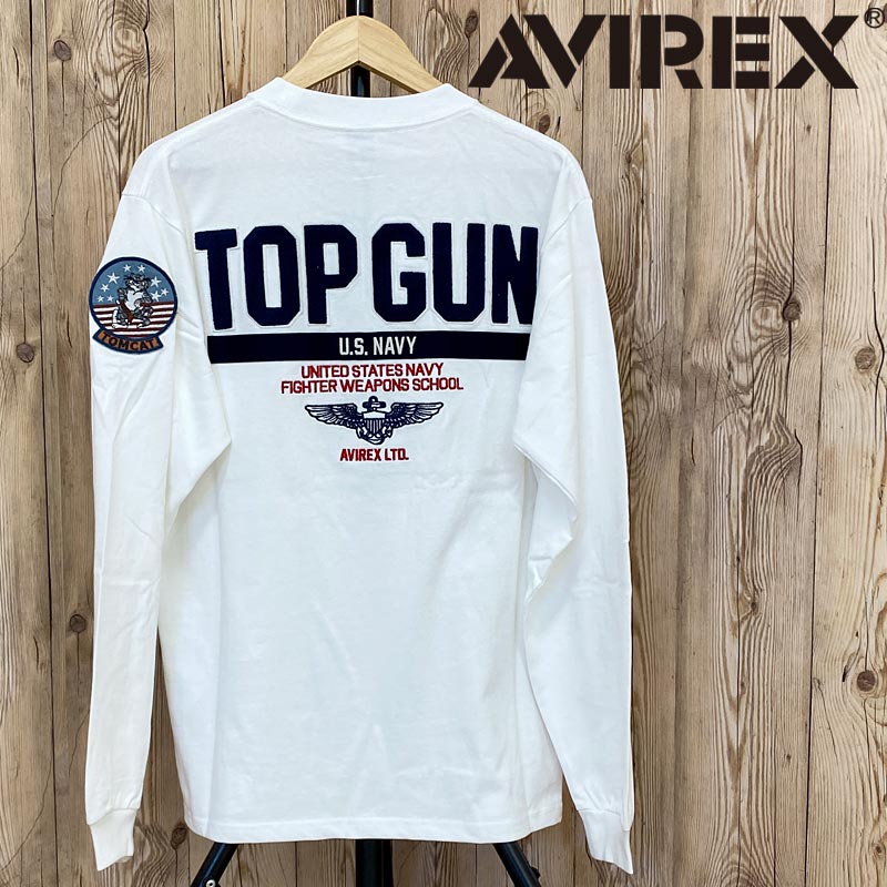 AVIREX TOP GUN トップガン 長袖Tシャツ 刺繍 長袖トップス 783-3930017 ...