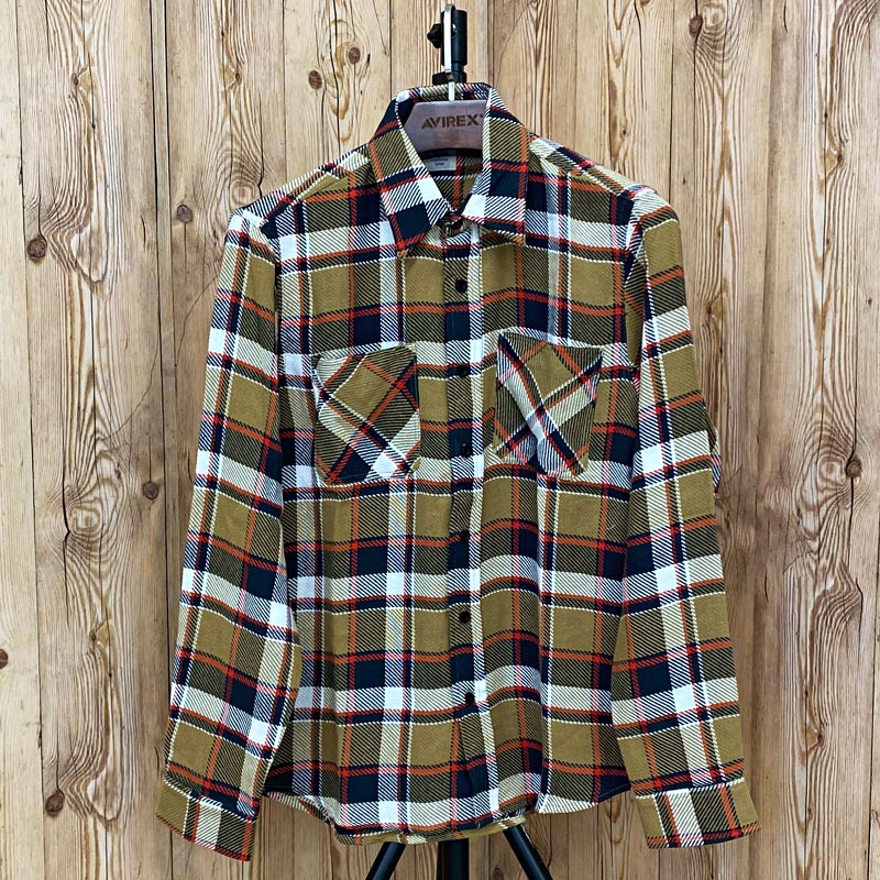 AVIREX（アヴィレックス） COTTON FLANNEL SHIRT コットンフランネル