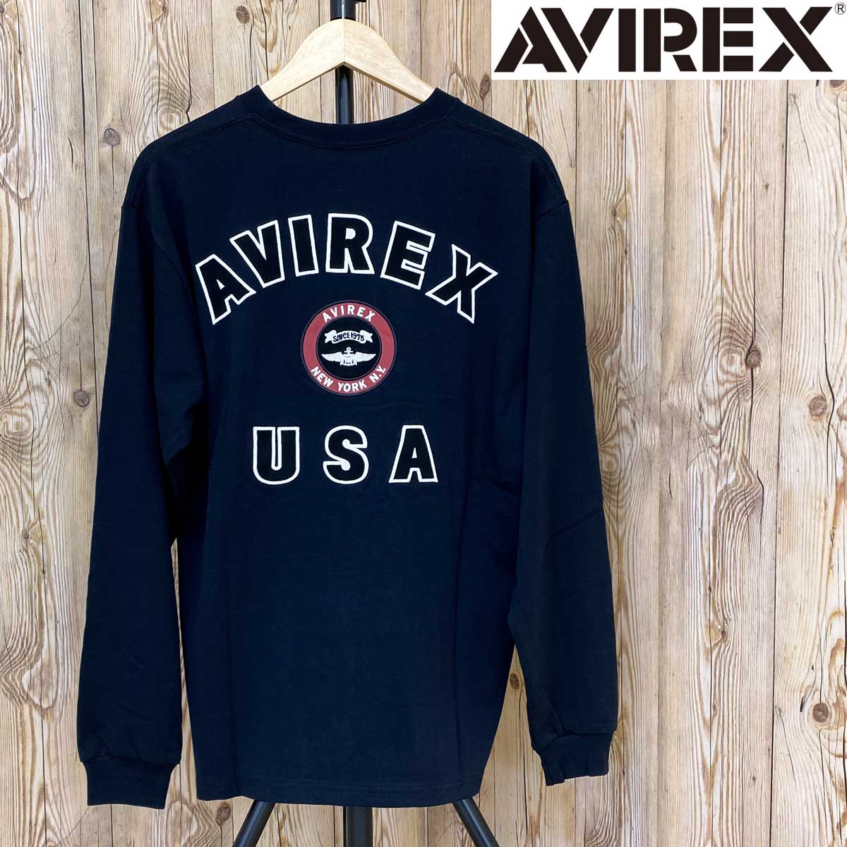 AVIREX アヴィレックス VARSITY LOGO 2.0 ロングTシャツ 長袖Tシャツ ロンT...