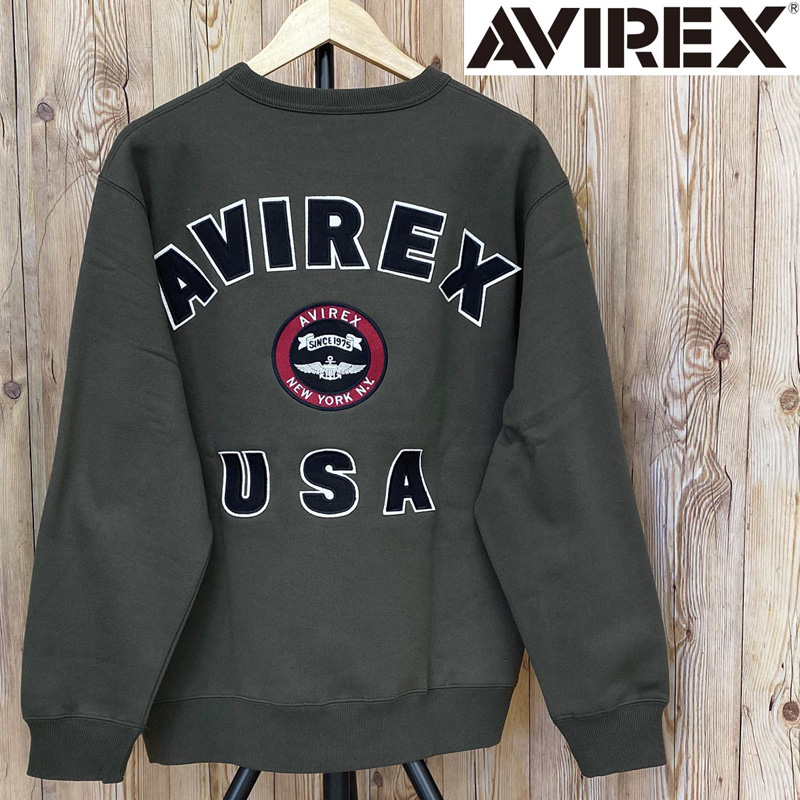 AVIREX アヴィレックス バーシティ ロゴ クルーネック