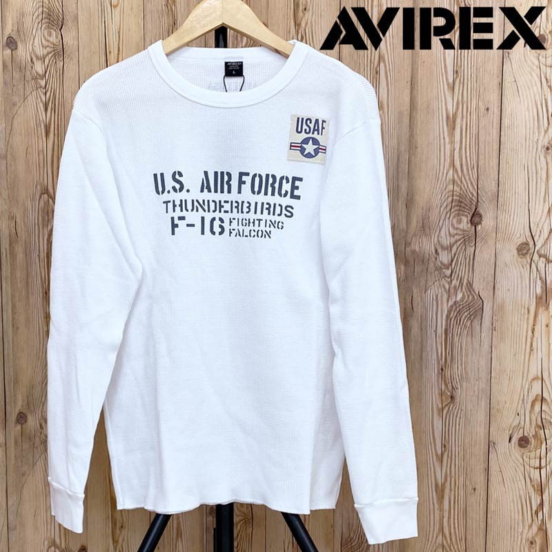 AVIREX アヴィレックス ワッフルロングＴシャツ SB F-10 長袖 トップス ロンT クルー...