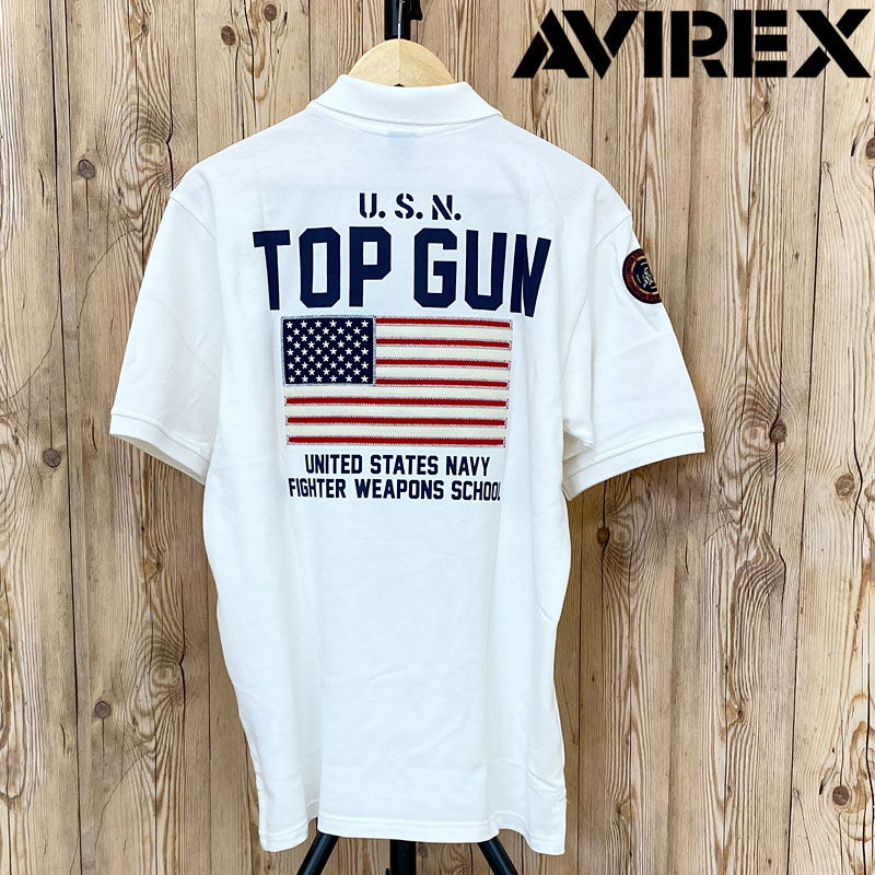 AVIREX アヴィレックス FLAG TOPGUN 半袖ポロシャツ トップガン