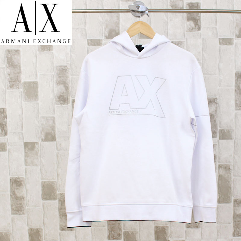 ARMANI EXCHANGE アルマーニエクスチェンジ AX ロゴ＆ラインスウェットパーカー 6KZMFF ZJ5NZ メンズ ブランド