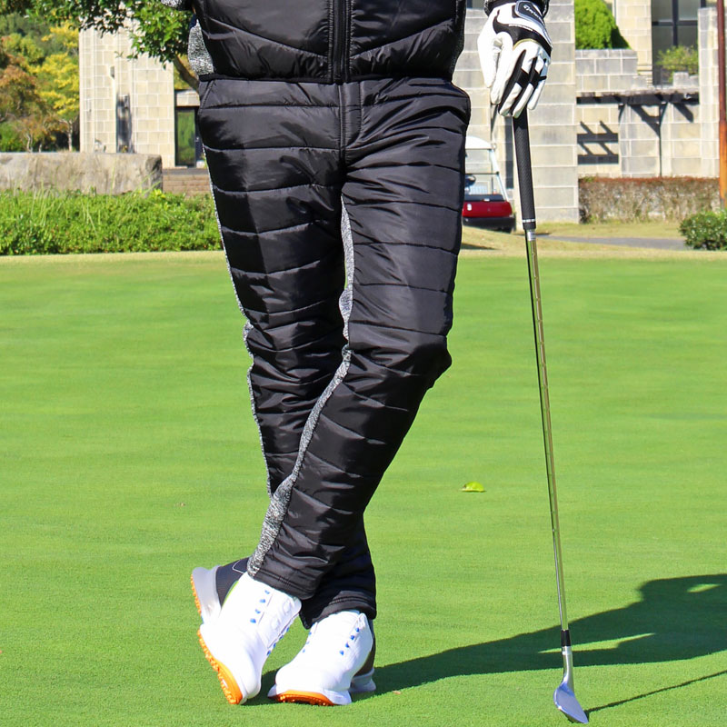 ゴルフパンツ ゴルフウェア メンズ 中綿パンツ 暖か裏起毛フリース