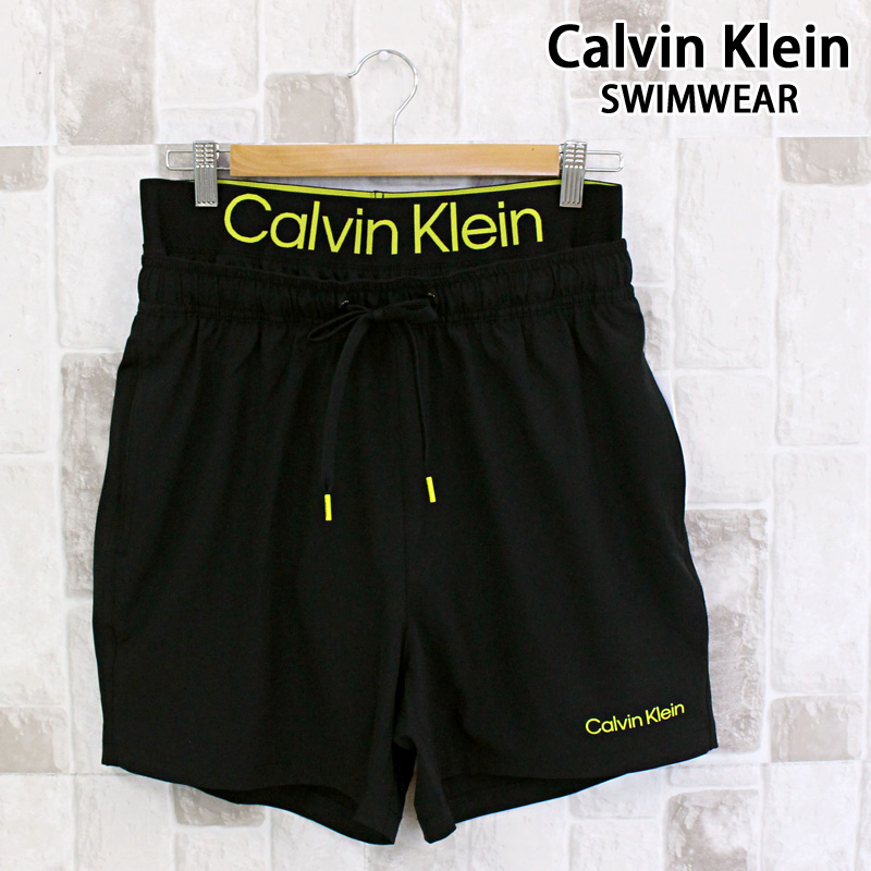 人気★カルバンクライン ロゴ スイムショーツ メンズ 水着 Mサイズ ブラック Calvin Klein カルバンクライン 水着 CALVIN KLEIN スイム