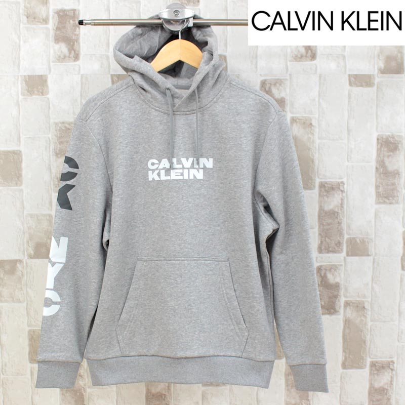 Calvin Klein カルバンクライン CK NYC TRIPLE スウェットパーカー プルオーバーパーカー 裏起毛 ロゴプリント フーディ メンズ ブランド