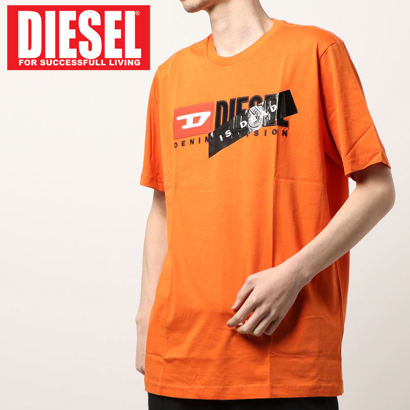 DIESEL ディーゼル ワッペンロゴ刺繍 クルーネック 半袖 Tシャツ DIESEL ディーゼル ワッペンロゴ刺繍 クルーネック 半袖 Tシャツ
