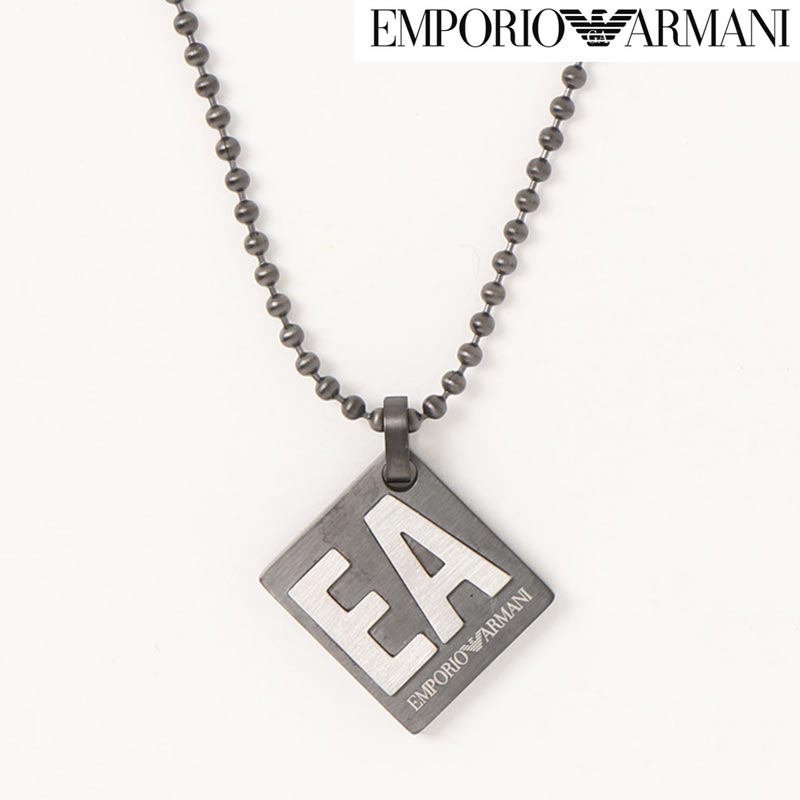 EMPORIO ARMANI エンポリオ アルマーニ EAロゴスクエアプレートネックレス