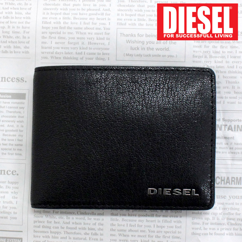 DIESEL（ディーゼル） 財布 2つ折り ウォレット レザー 本革 ロゴ