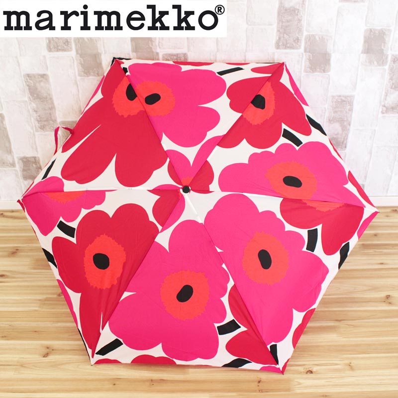 新品 マリメッコ 折り畳み傘 ピエニウニッコ Pieni Unikko ピンク marimekko マリメッコ Marilogo/Pieni Unikko/Rasymatto MINI