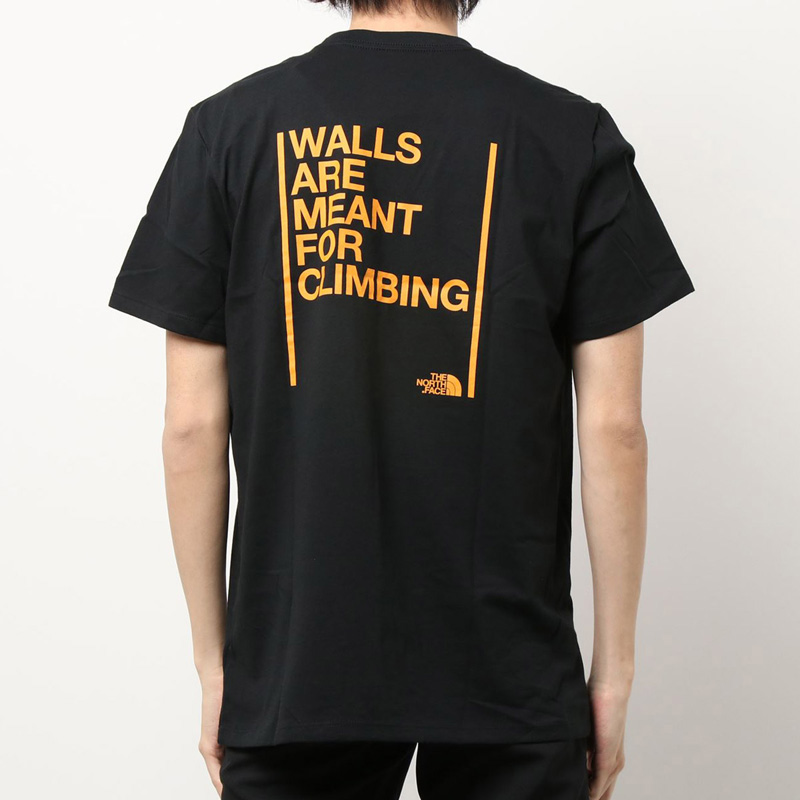 THE NORTH FACE ザ ノースフェイス Tシャツ WALLS ARE MEANT FOR CLIMBING TEE ウォールクライミング  ロゴ バックプリントTシャツ メンズ ブランド