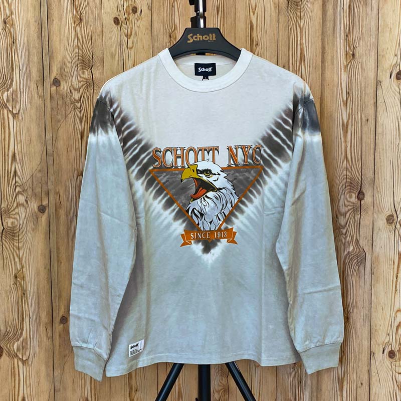 Schott ショット ロングTシャツ タイダイ イーグル トップス Schott N.Y.C ショット TIE-DTE EAGLE ロングTシャツ タイダイ