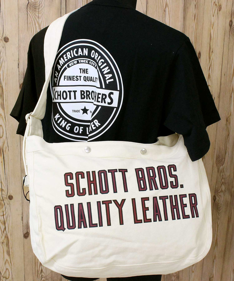 Schott ショット ロゴプリント ニュースペーパーバッグ Schott N.Y.C ショルダーバッグ Schott/ショット/NEWSPAPER BAG
