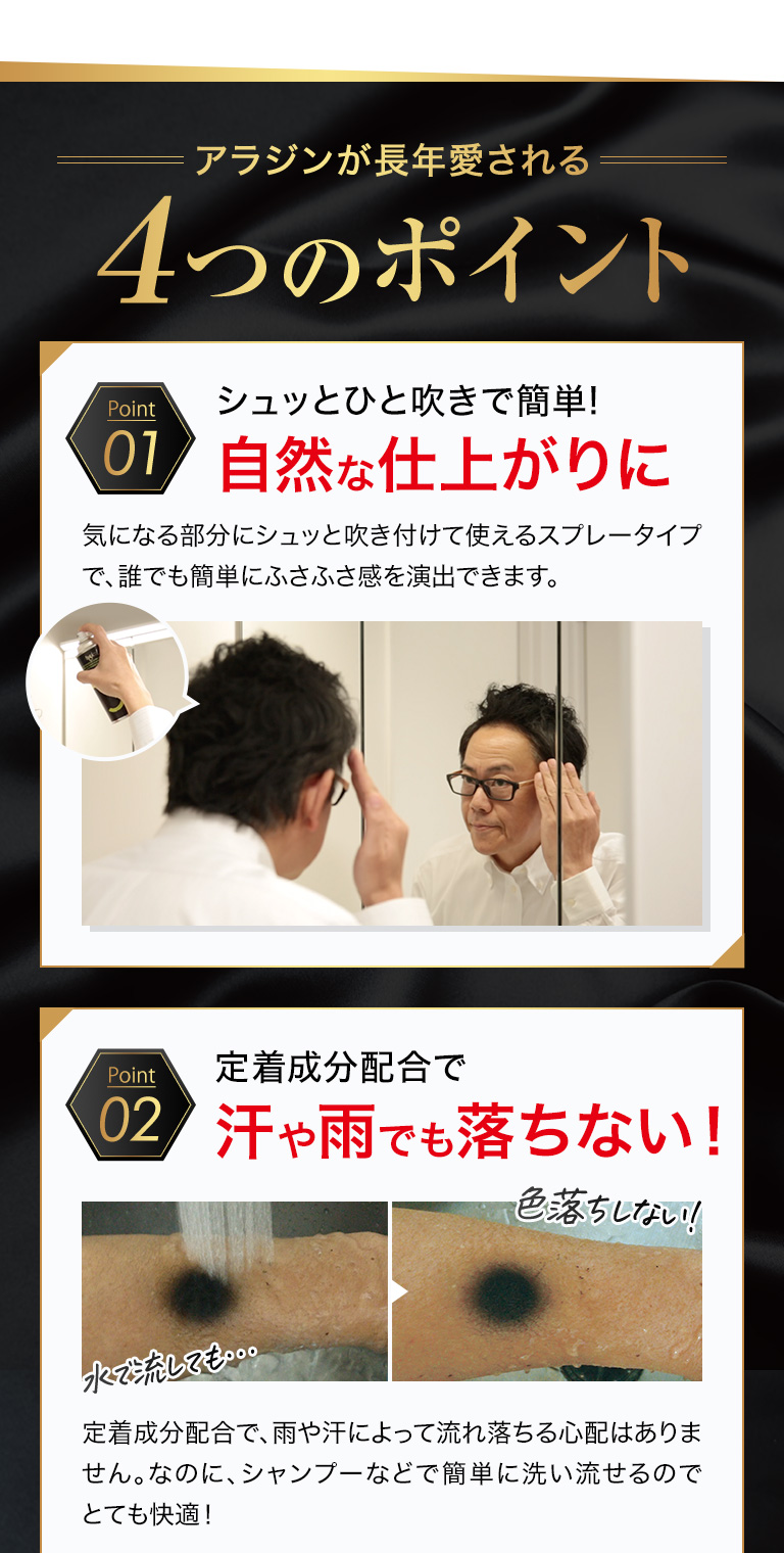 増毛スプレー 薄毛隠し 薄毛対策 白髪隠し ハゲ MAG aladdin アラジン