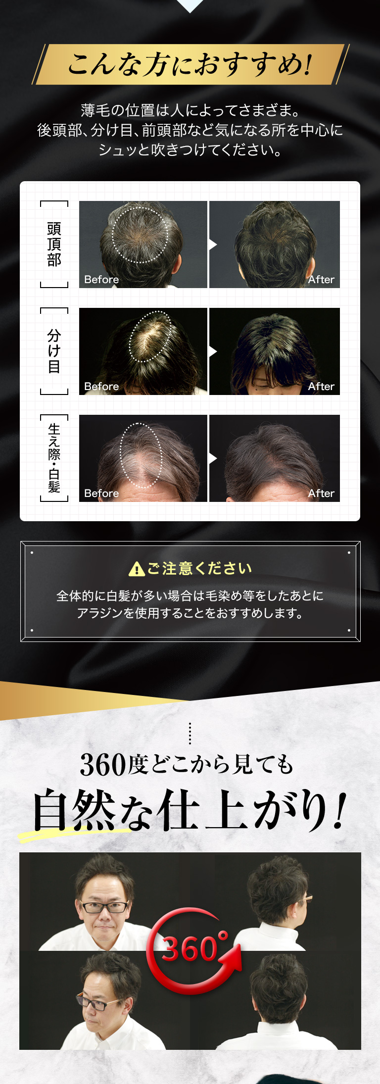 増毛スプレー 薄毛隠し 薄毛対策 白髪隠し ハゲ MAG aladdin ミニ
