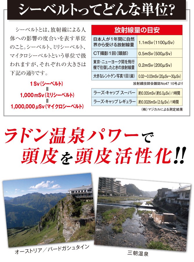 発毛促進 かぶるだけ 育毛 頭皮 新陳代謝 ラドン健康温泉 ラーズ