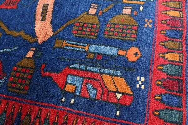 War Rug ウォーラグ 88×57cm アフガニスタン産 トルクメン族作