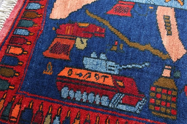 War Rug ウォーラグ 79×58cm アフガニスタン産 トルクメン族作