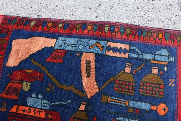 War Rug ウォーラグ　アフガニスタン絨毯 War Rug ウォーラグ 78×65cm アフガニスタン産 トルクメン族作