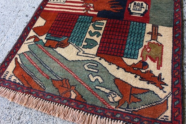 ⚫︎Vintage rug⚫︎114cm×47cm トルクメン絨毯 アフガン ⚫︎Vintage