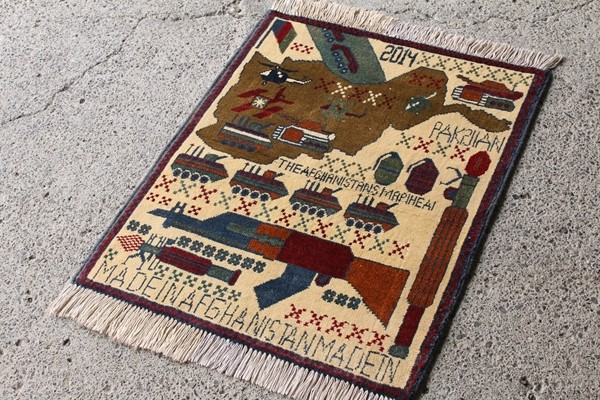 War Rug ウォーラグ 78×65cm アフガニスタン産 トルクメン族作 ラグ