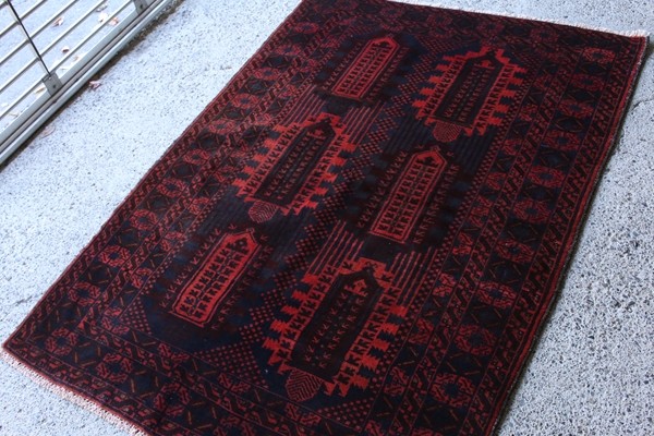 ザッカンの芸術作品 手織り絨毯 アフガニスタン産 バルーチ族作 169