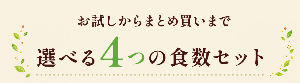 選べる4つの食数セット