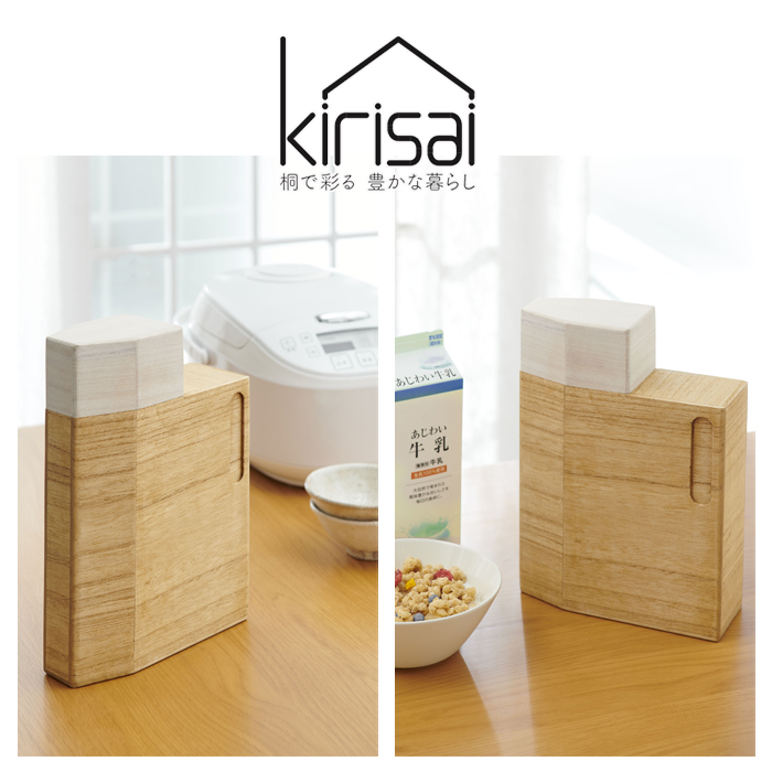 OSMAC kirisai 桐の冷蔵こめ櫃 2kg 米櫃 米びつ こめびつ 保存容器