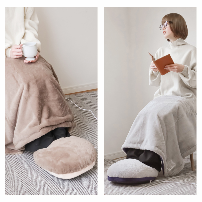 フットウォーマー USB 給電式 電気 足 温め グッズ 防寒 冬 クッション