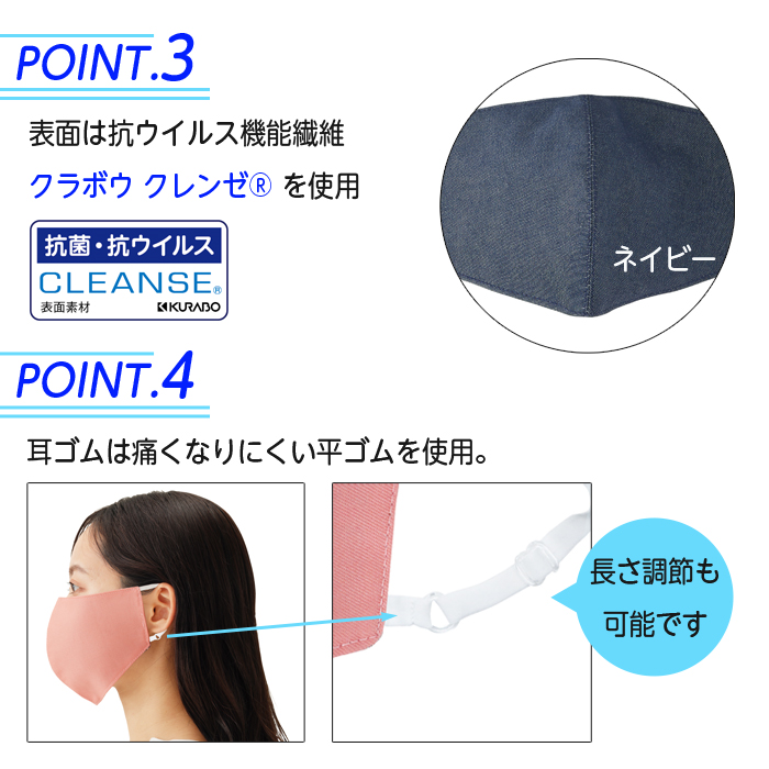Sun Smile（サンスマイル） マスク UVカット 99% ひんやり 涼感 13×23