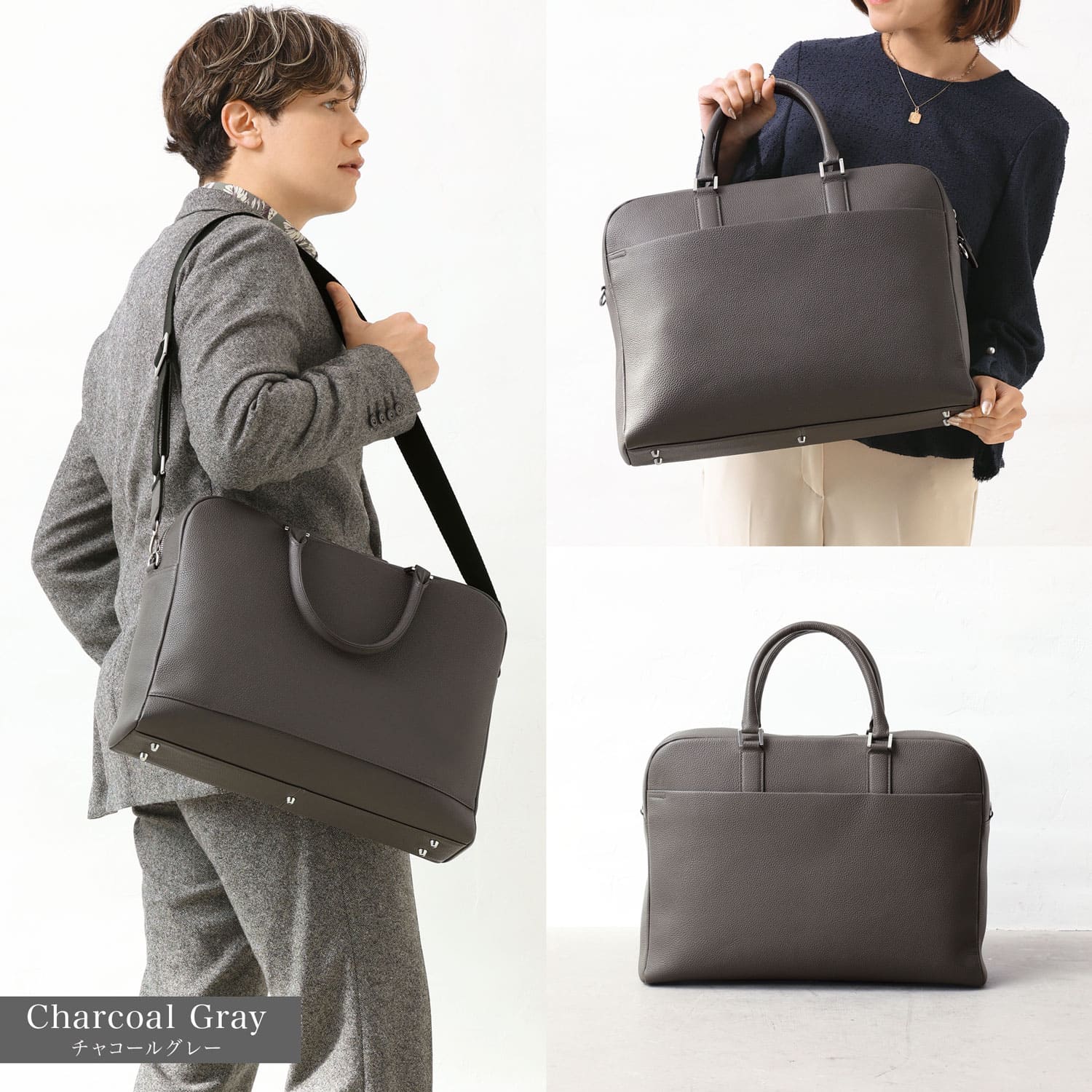 極美品 ドルチェアンドガッバーナ ビジネスバッグ ロゴ オールレザー ブルー系 DOLCE&GABBANA（ドルチェ & ガッバーナ） 【在庫処分特価