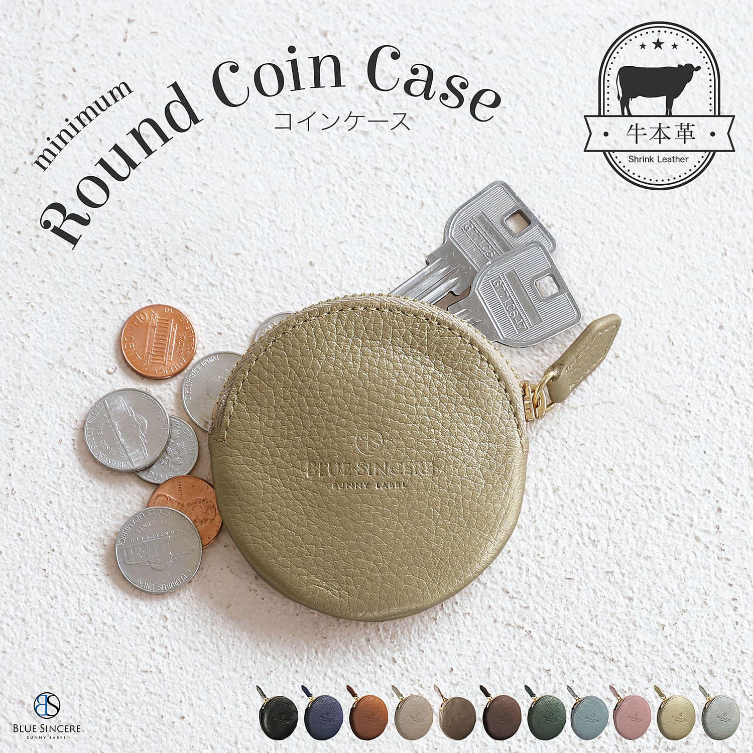 BLUE SINCERE（ブルーシンシア） 小銭入れ レディース 本革 薄い 使い